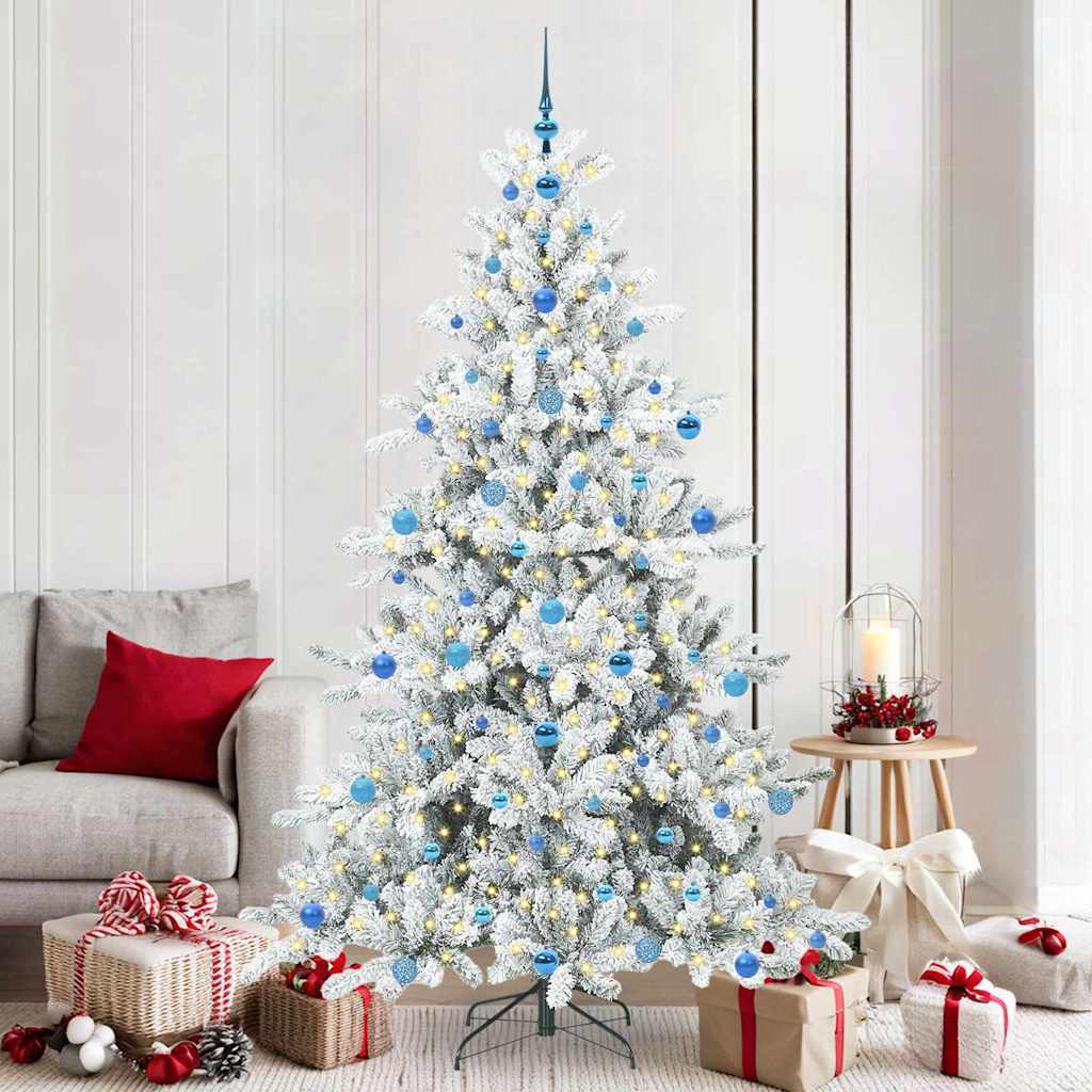 Albero Di Natale Artificiale Con Rami Pieghevoli 210 Cm Pvc