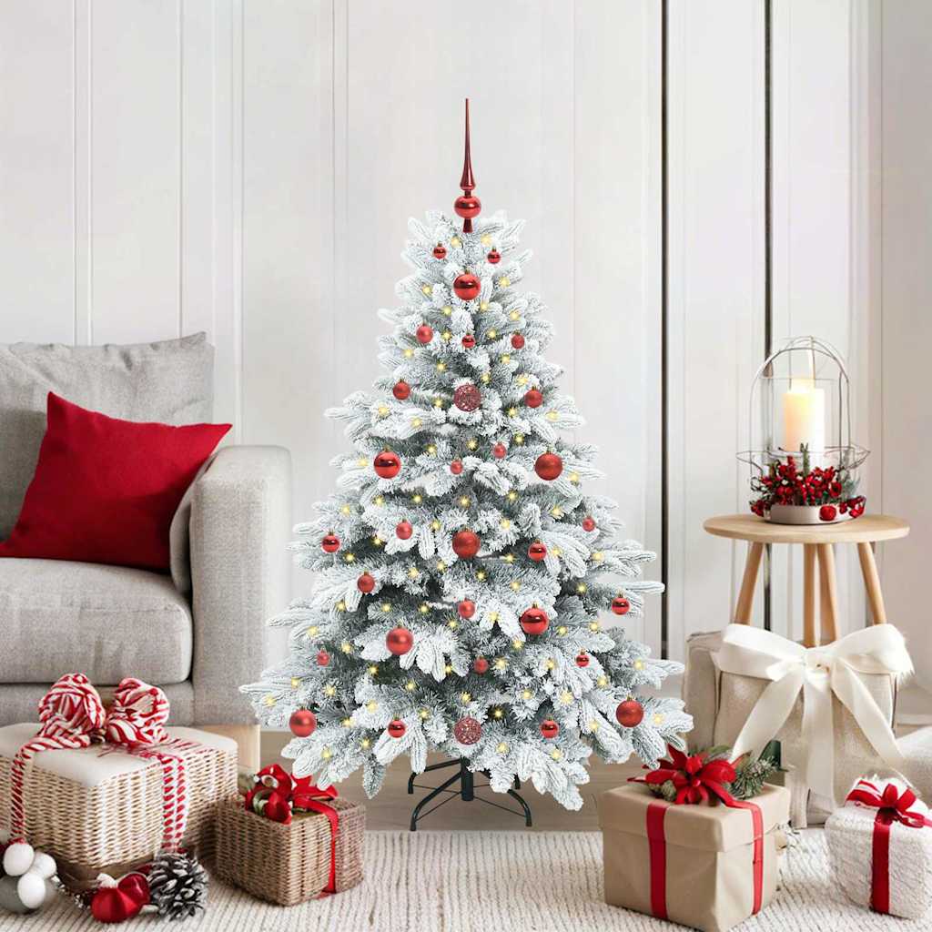 Albero Di Natale Artificiale Con 150 Led Verde 120 Cm Pe E Pvc