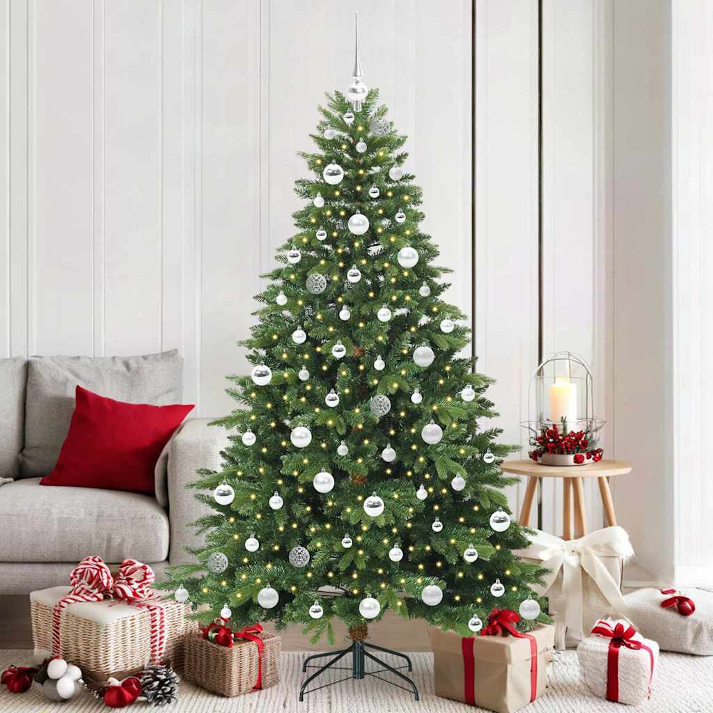 Albero Di Natale Artificiale Con 300 Led Verde 180 Cm Pe E Pvc