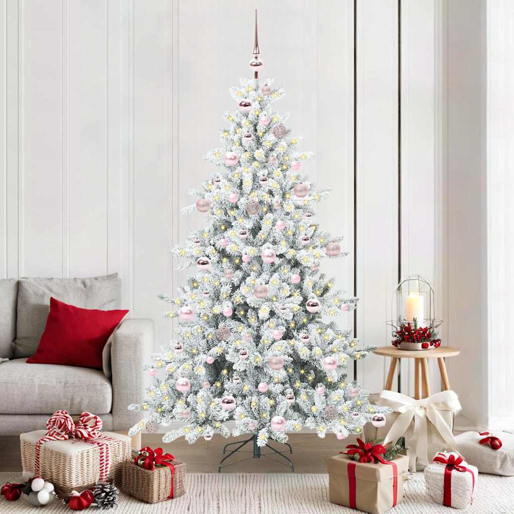 Albero Di Natale Artificiale Con Rami Pieghevoli 180 Cm Pvc