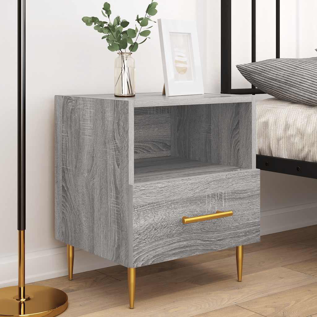 Comodini 2 Pz Grigio Sonoma 40x35x47,5 Cm In Legno Multistrato - Image 3