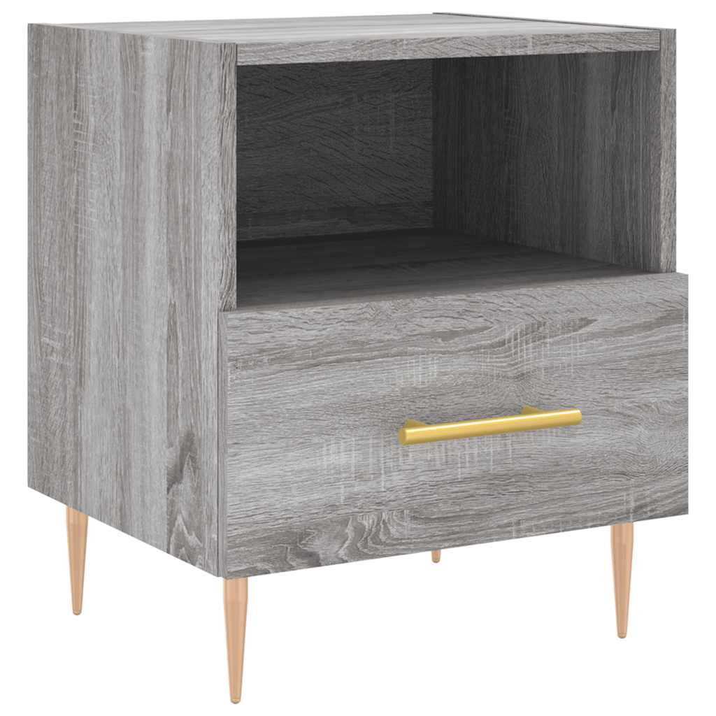 Comodini 2 Pz Grigio Sonoma 40x35x47,5 Cm In Legno Multistrato - Image 4