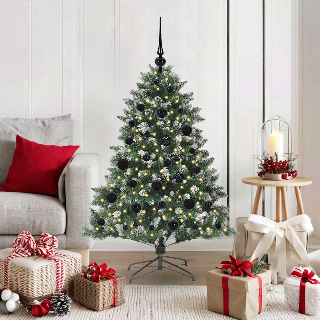 Albero Di Natale Artificiale Con 150 Led Verde 120 cm