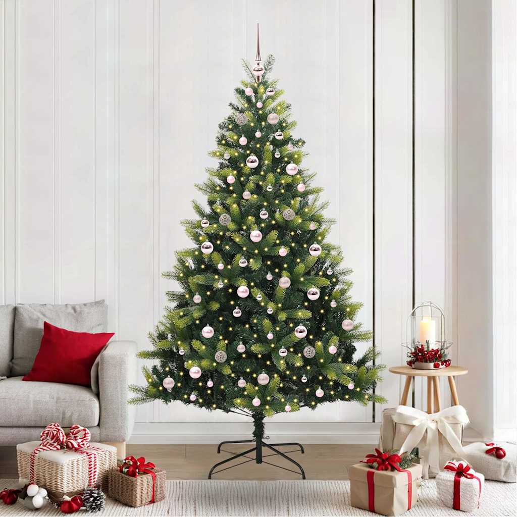 Albero Di Natale Artificiale A Cerniera Con 300 Led 210 cm