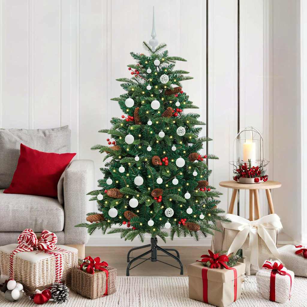 Albero Di Natale Artificiale Con 150 Led Verde 150 cm