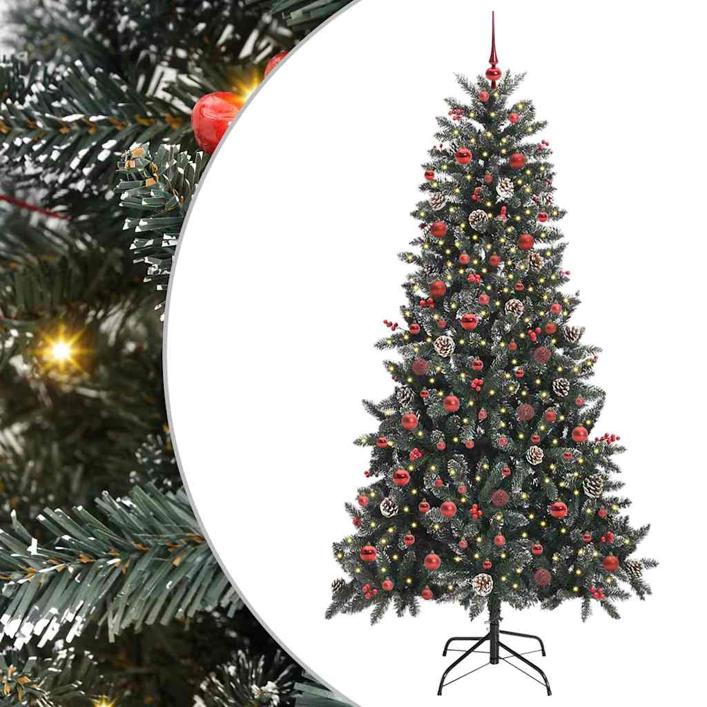 Albero Di Natale Artificiale Con 300 Led Verde 210 cm
