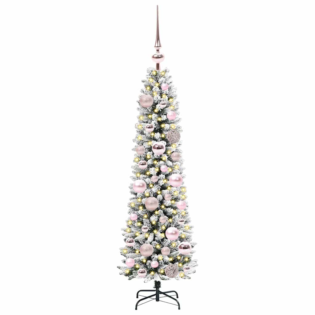 Albero Di Natale Artificiale Con 150 Led Verde E Bianco 120 cm - Image 3