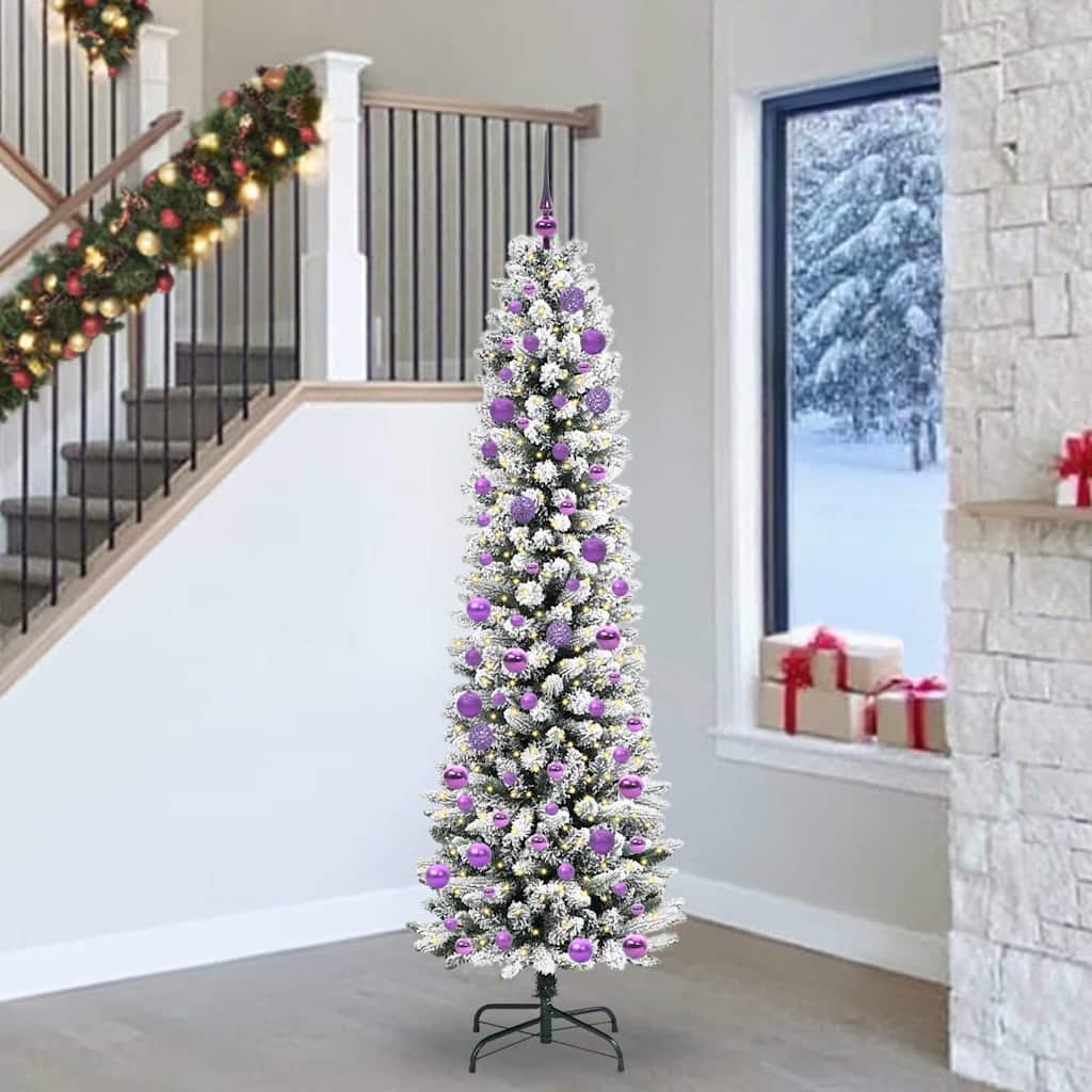 Albero Di Natale Artificiale Con 300 Led Verde E Bianco 240 cm