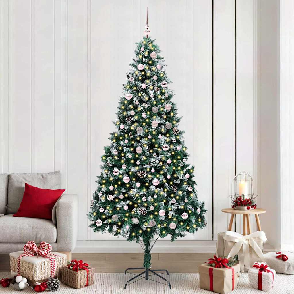 Albero Di Natale Artificiale Con 300 Led Verde 240 cm