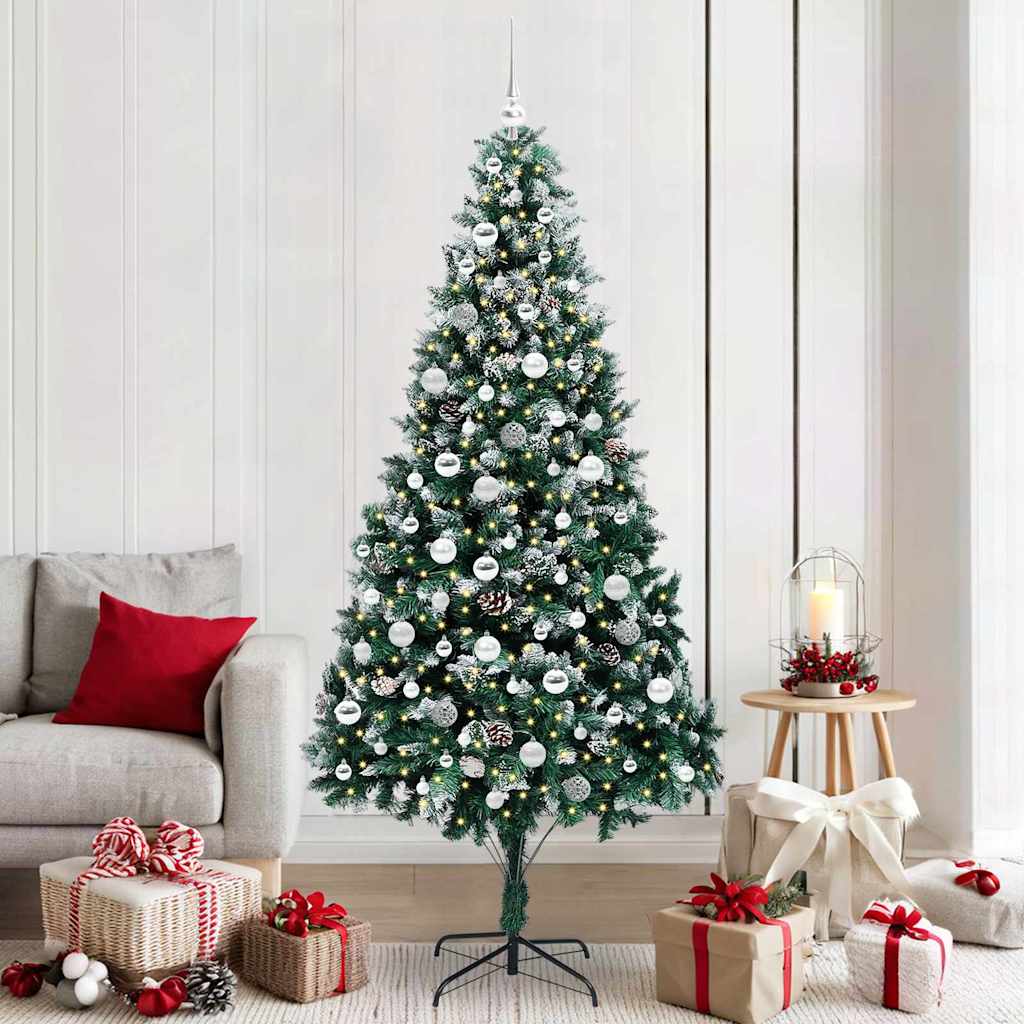 Albero Di Natale Artificiale Con 300 Led Verde 210 cm
