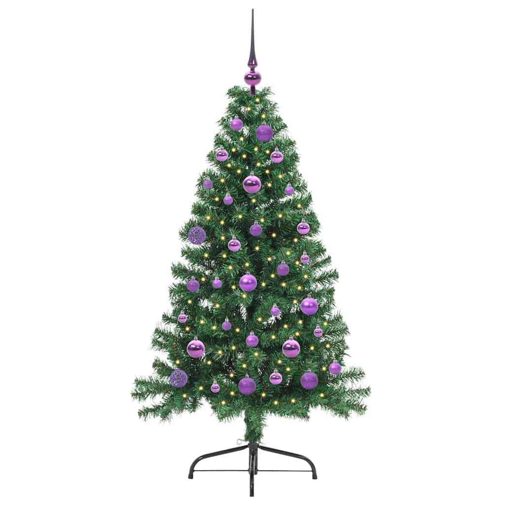 Albero Di Natale Artificiale Con Luci Integrate Verde 150 cm - Image 3