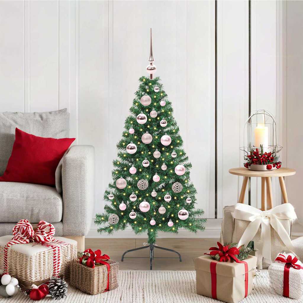 Albero Di Natale Artificiale Con Luci Integrate Verde 120 cm