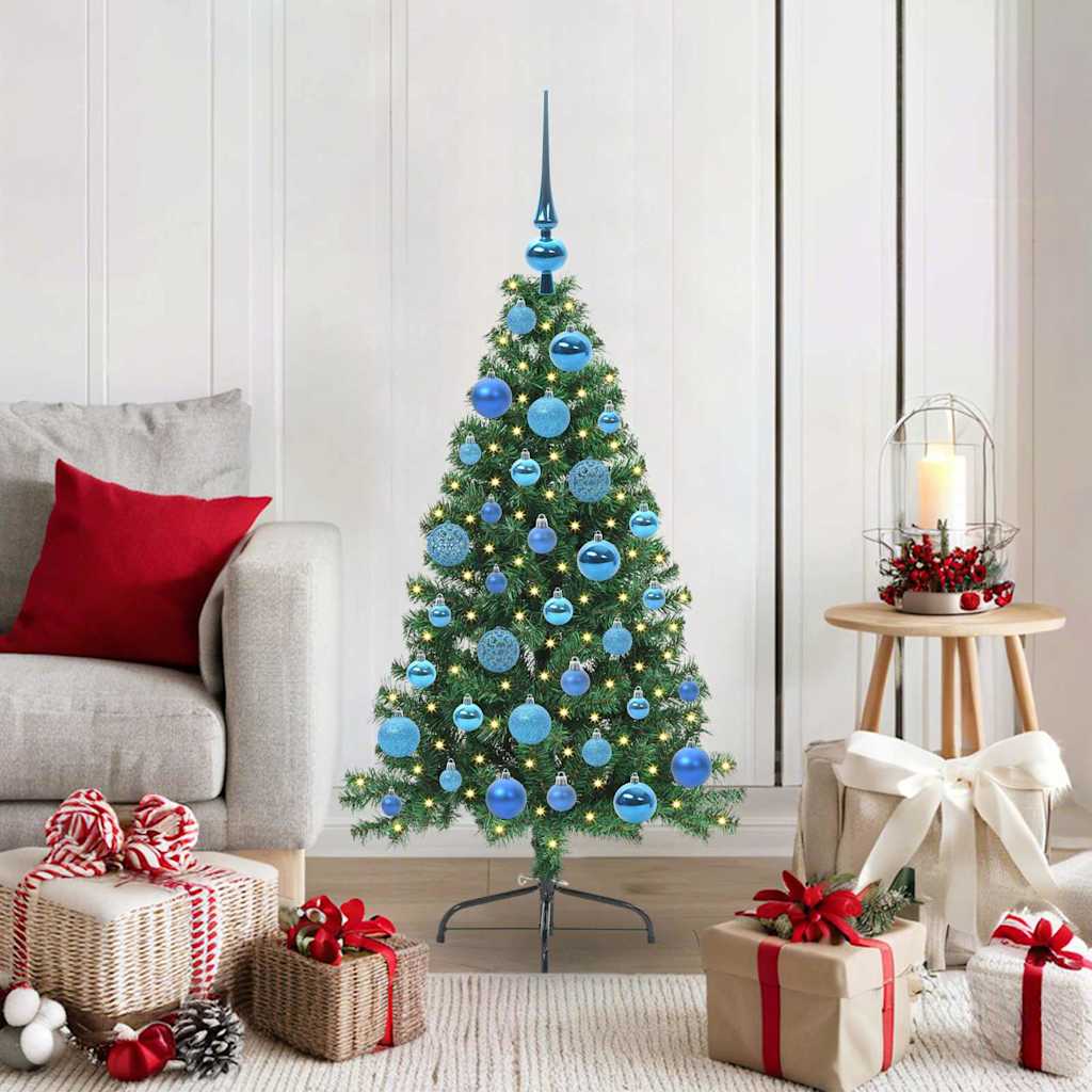 Albero Di Natale Artificiale Con Luci Integrate Verde 120 cm
