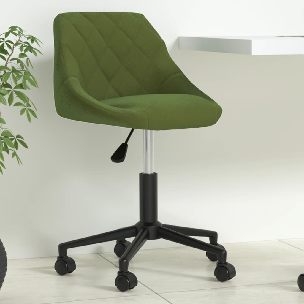 Sedia Da Ufficio Girevole Verde Chiaro In Velluto