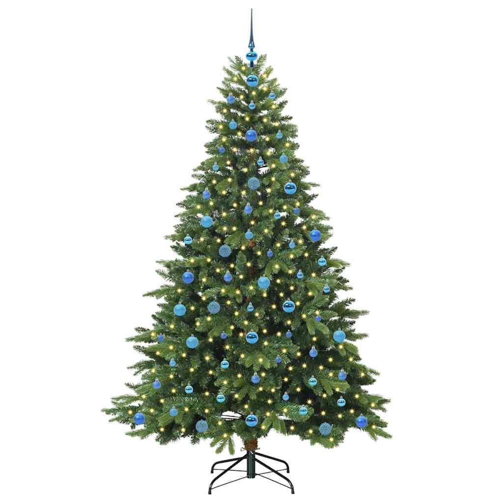 Albero Di Natale Artificiale Con 300 Led Verde 210 Cm Pe E Pvc - Image 3