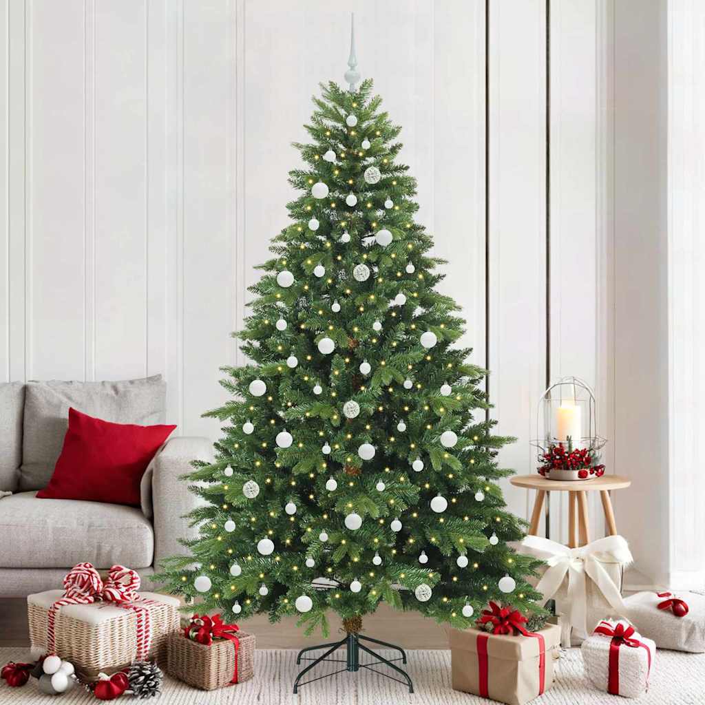 Albero Di Natale Artificiale Con 300 Led Verde 210 Cm Pe E Pvc