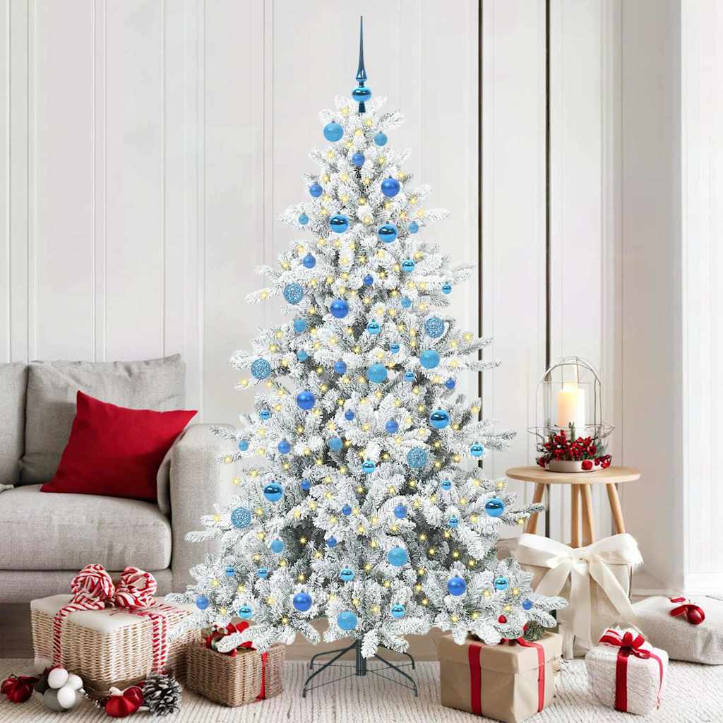 Albero Di Natale Artificiale Con Rami Pieghevoli 180 Cm Pvc