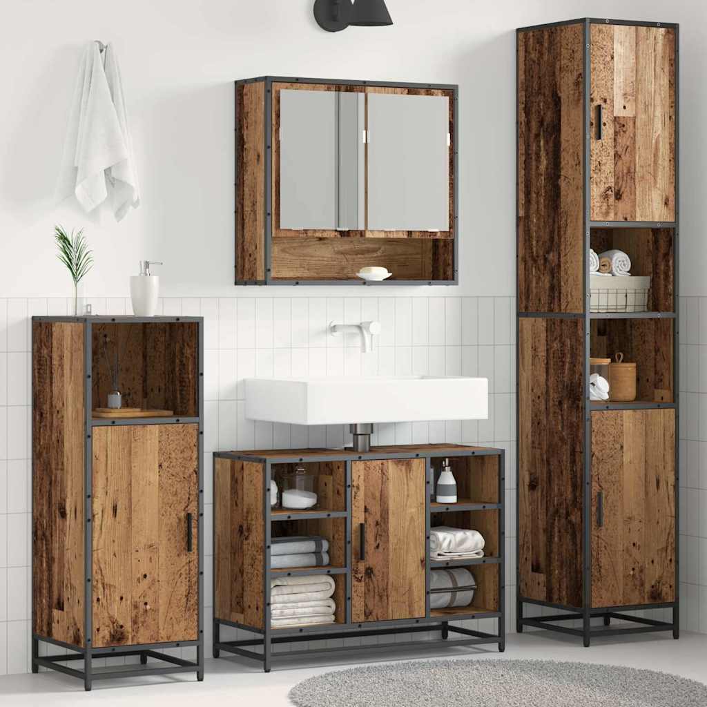 Set Di Mobili Per Il Bagno Legno Vecchio 35 X 37,5 X 188,5 cm