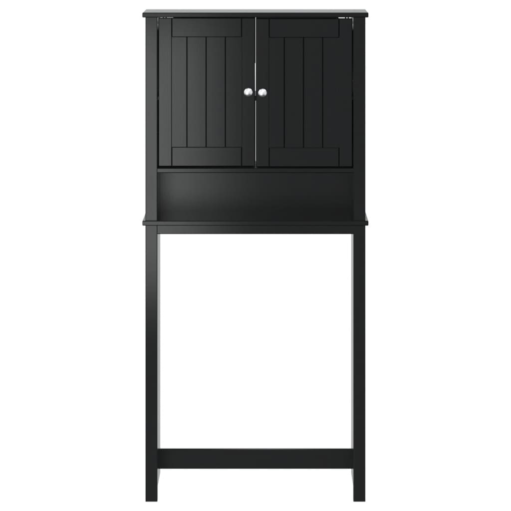 Mobile Per Lavatrice Berg Nero 76x27x164,5cm Legno Massello - Image 3