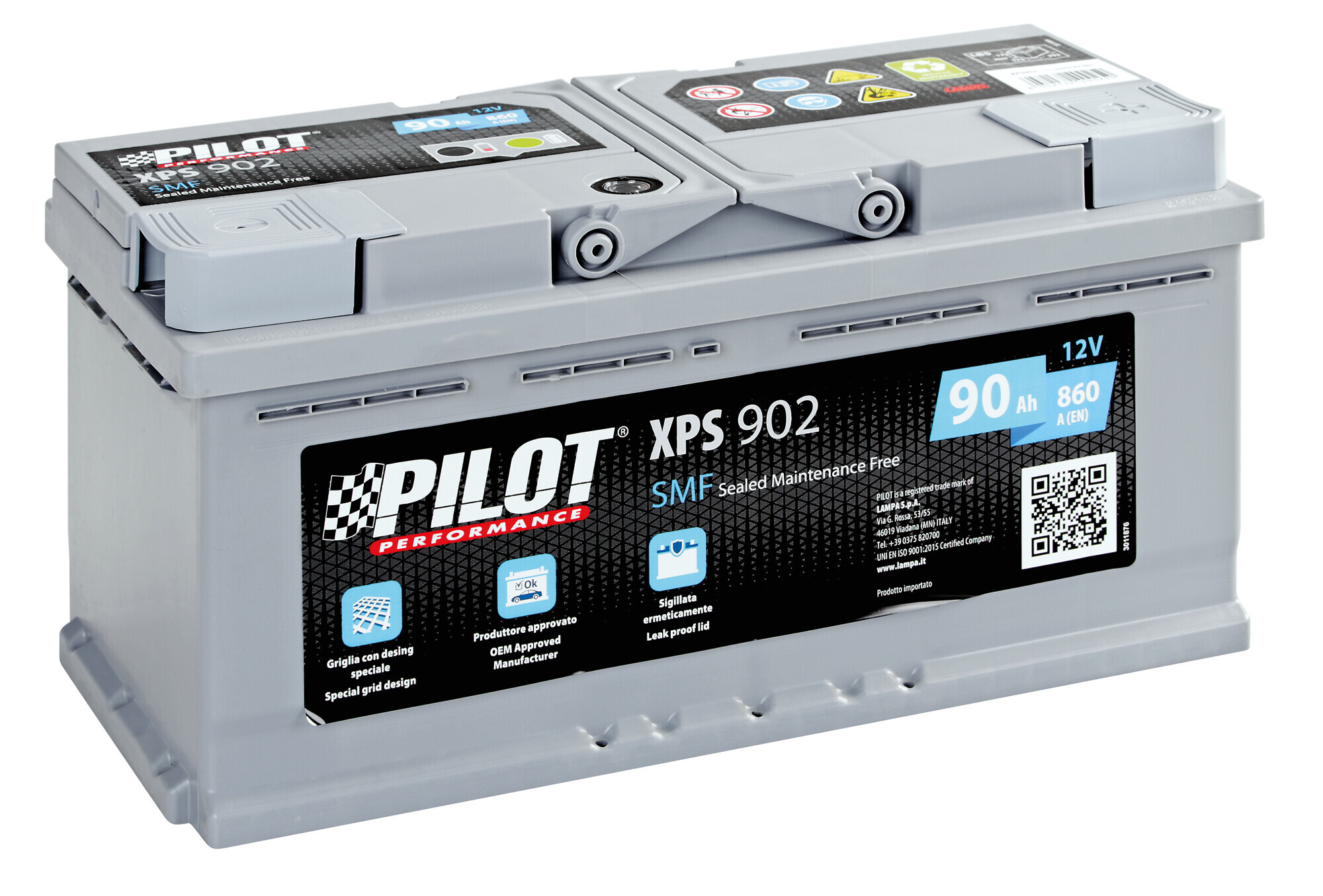 Batteria 12v - Pilot Smf - 90 Ah - 860 A - Lb5