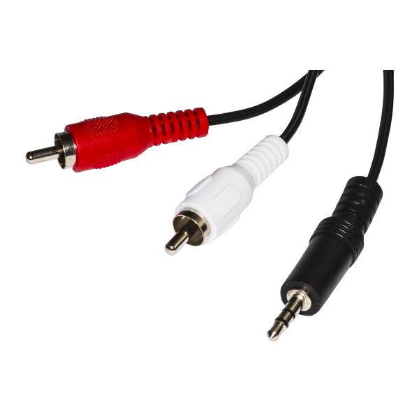 Cavo Stereo 1 Connettore 3.5mm - 2 Connettori Rca Maschio 1.8mt - Digitus