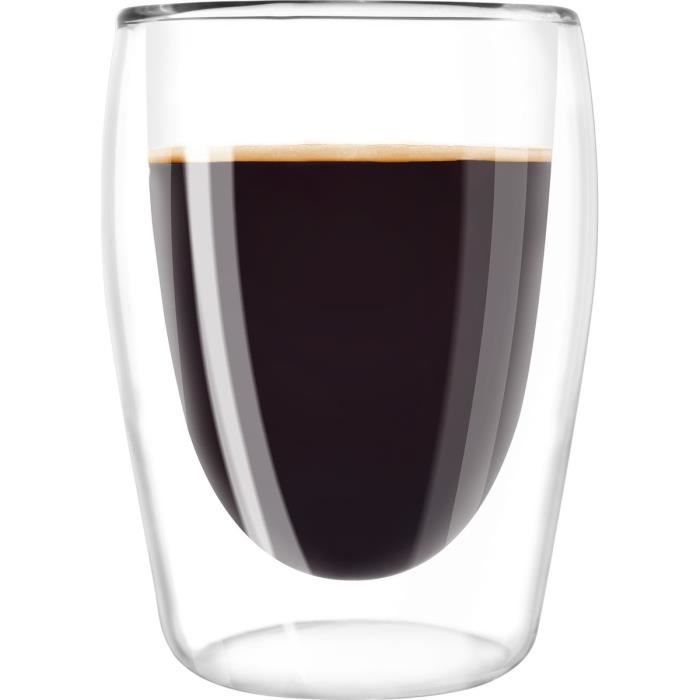 Melitta Set Di 2 Bicchieri In Borosilicato Per Caffè Lungo 200 Ml Trasparenti