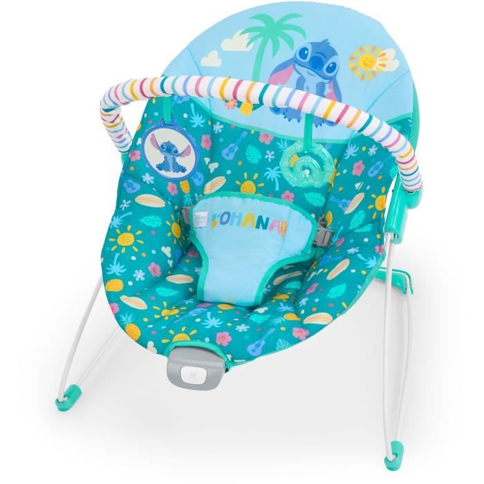Disney Baby - Stitch - Sdraietta, Arco Con Giocattoli Evolutivi Rimovibili, Vibrazioni Rilassanti, Adatta Da 0 A 6 Mesi