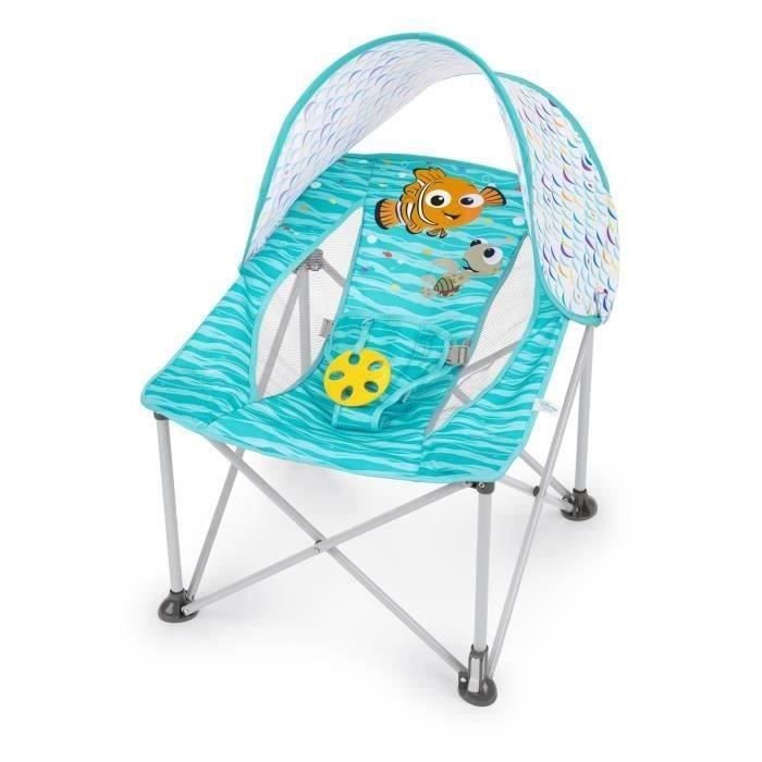 Disney BabY- NemO- Pop 'n Chill Sdraietta Pieghevole Per Neonati, Visiera Parasole Spf +50 E Borsa Per Il Trasporto Incluse