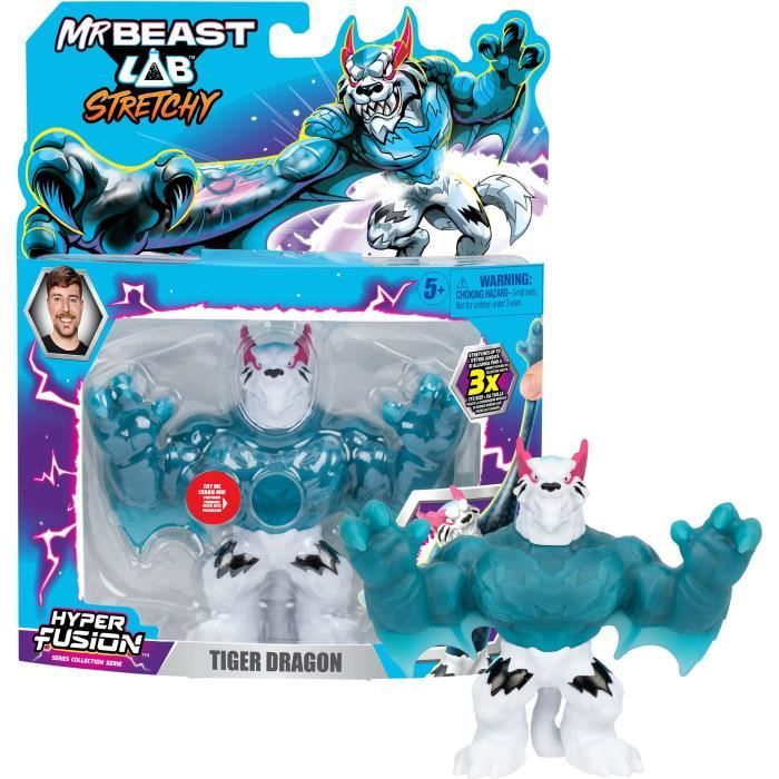 Figura Elástica - Mrbeast Lab - Goo Jit Zu - Dragón Tigre - 11 cm