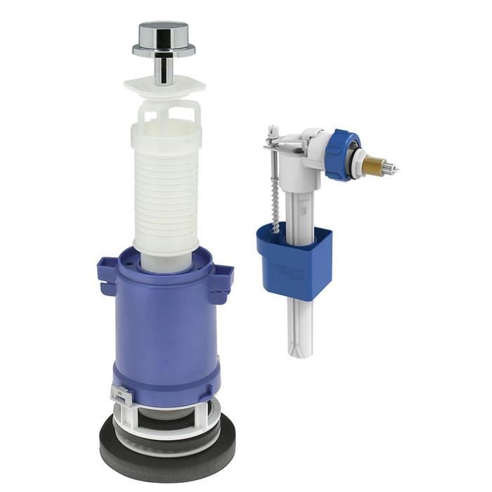 Kit Di Scarico Wc Estraibile - Rousseau - Certificato Nf - Silenzioso - Antisifonaggio - Regolabile