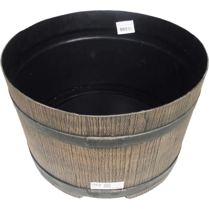 Base RaccoglI-Acqua A Forma Di Botte - Nature - 50 Litri - Pe Rotostampato Marrone