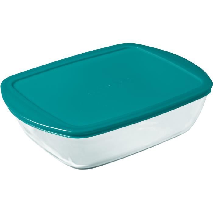 Set Di 3 Piatti Con Coperchio - Pyrex - Cook & Store - Vetro - Rettangolare - 0,4/1,1/2,5 L