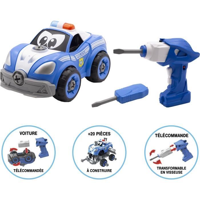 Auto Telecomandata - Tooko - Costruisci La Mia Auto Della Polizia Rc - Tecnologia FolloW-Me - Dai 2 Anni