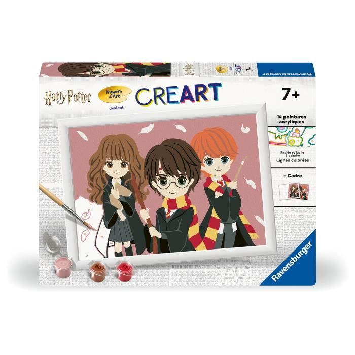 Set Da Dipingere Con I Numeri - Ravensburger - Creart Kids - Ritratto Di Gruppo - 18x24 Cm - Bambini
