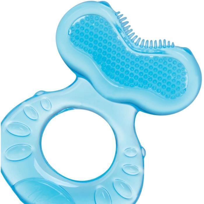 Anello Da Dentizione - Nuby - TeethE-Eez - Silicone - Dai 3 Mesi - Blu