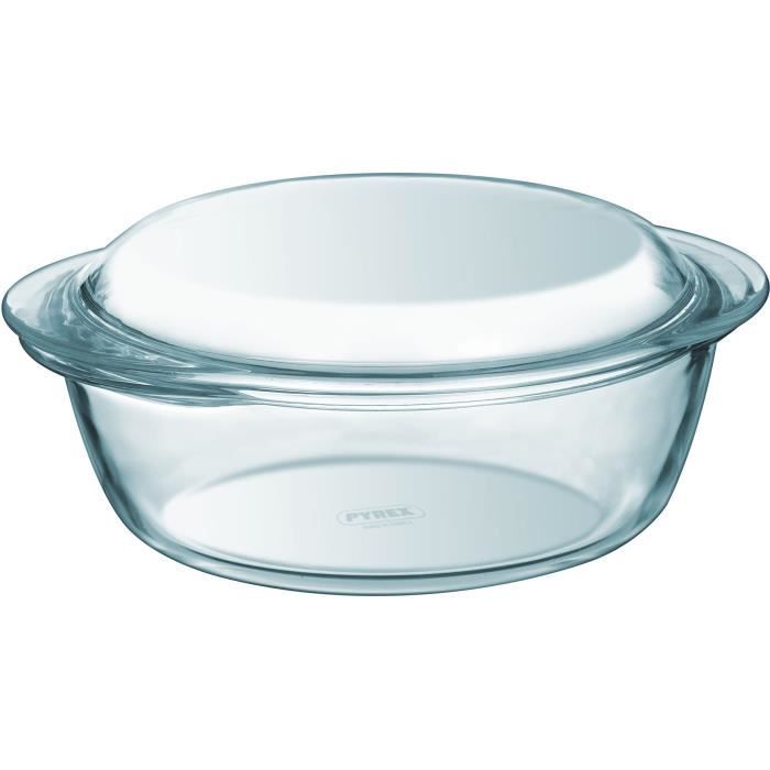 Set Di 2 Casseruole - Pyrex - Vetro - Rotondo - 1 L