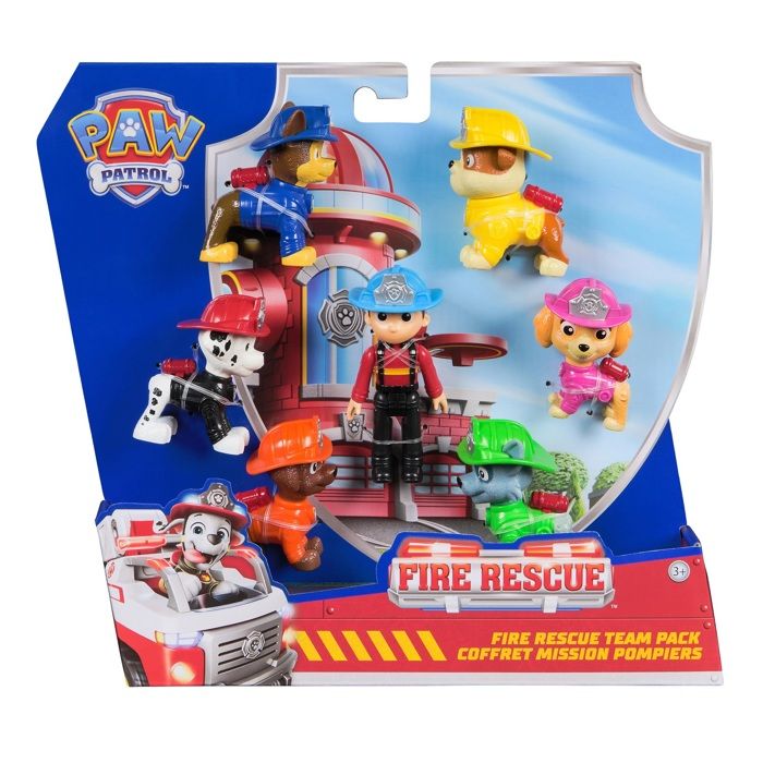 Confezione Multipla Di Personaggi Paw Patrol Fire Rescue