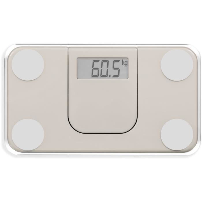 Mini Bilancia Elettronica - Livoo - Dom532c - Max 180 Kg - Lcd - Vetro Temperato - Accensione/spegnimento Automatico - Crema