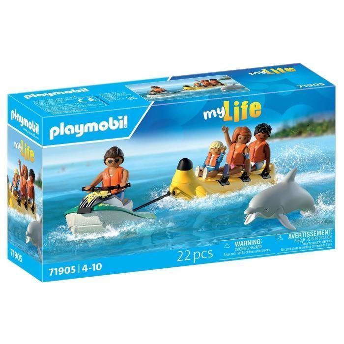 Playmobil 71905 Moto D'acqua, Banana Boat E 4 Personaggi, My Life Beach Holidays, 22 Pezzi, Dai 4 Anni In su