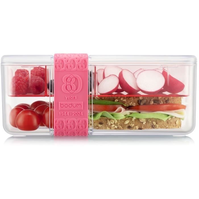 Lunch Box A Scomparti - Bodum - Topee - Con Posate - Bubblegum