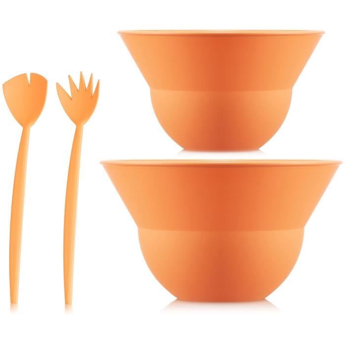 Set Di 2 Ciotole Da 3 L E 4,9 L Con Posate Da Insalata - Bodum - Topee - Bellini Arancione