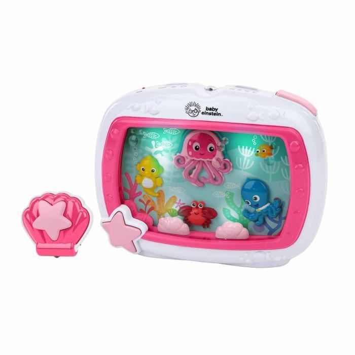 Baby Einstein Baby Night Light - Sogni Di Mare Rosa - 25 Minuti Di Luce, Suono, Musica O Suoni Rilassanti Dell'oceano, Telecomando