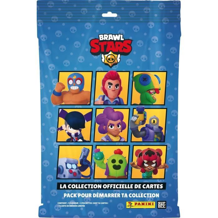 Starter Pack - Panini - Brawl Stars Tc - Raccoglitore + 2 Bustine Protettive - 1 Carta In Edizione Limitata - 16 Carte