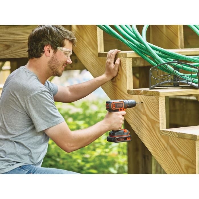 Trapano Avvitatore A Batteria Al Litio 18 V Black & Decker - 2 Batterie - Scatola 160 Accessori -Bdcdc18basT-qw - Image 4