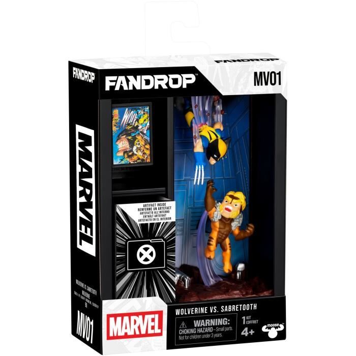 Figurina - Fandrop X Star Wars - Wolverine Vs Sabretooth - Vetrina Con Scena Cult + Mini Poster - 18 cm