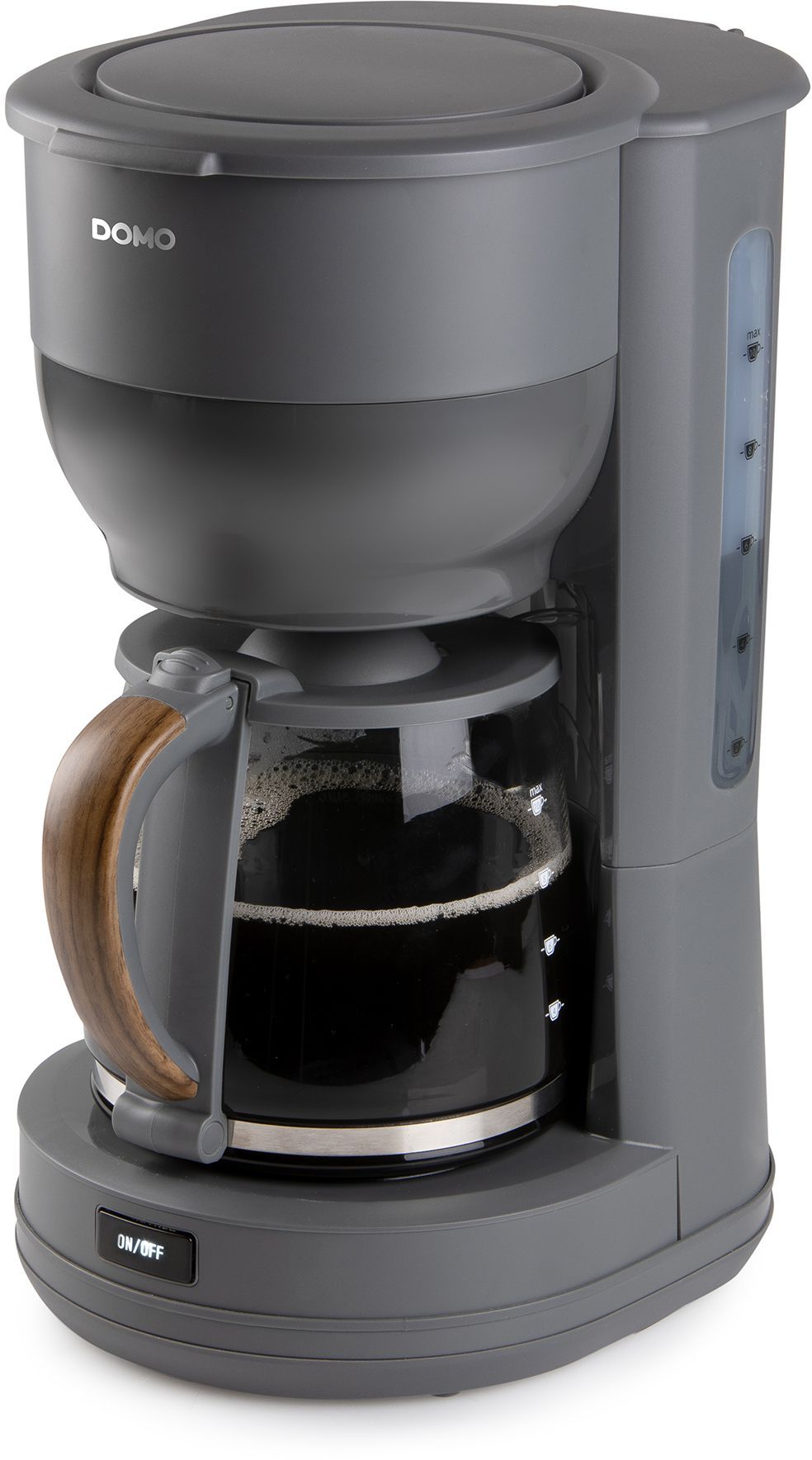 Macchina Da Caffè Filtro - Domo - Do754k - 1,25 L - 10 Tazze - Grigio / Legno
