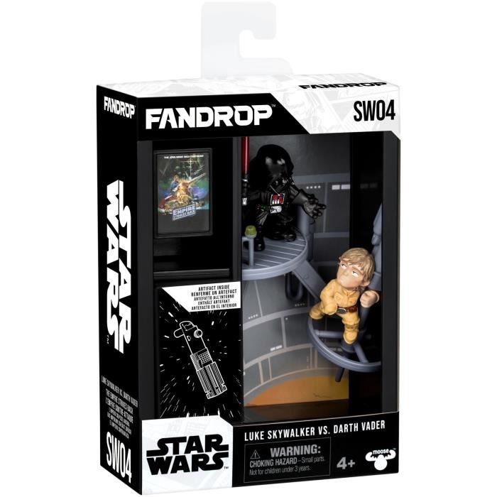 Figurina - Fandrop X Star Wars - Luke Vs Darth Vader - Vetrina Con Scena Cult + Mini Poster - 18 cm