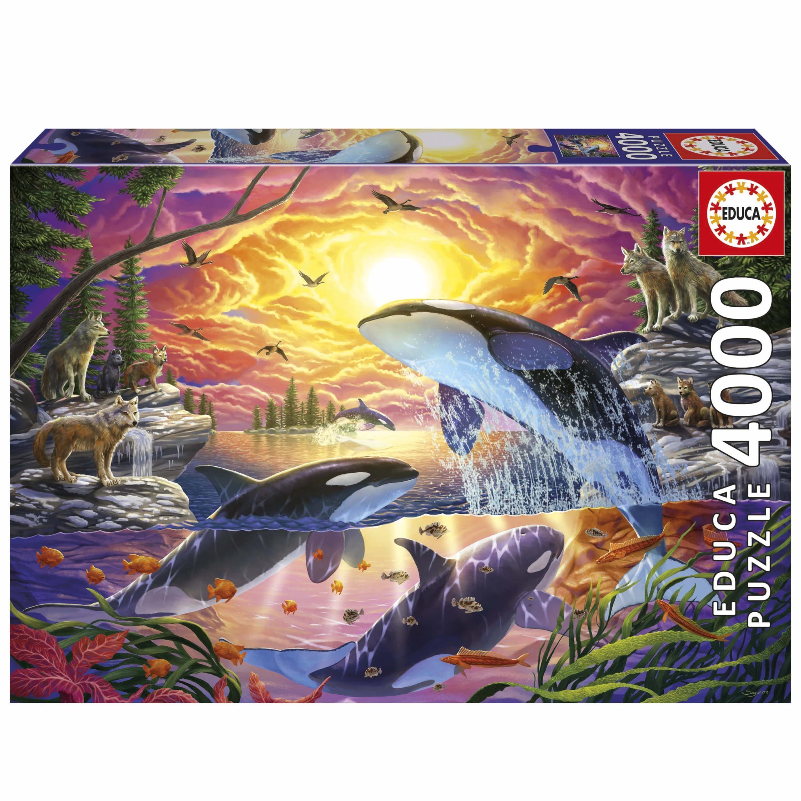 Puzzle - Educa - Orche E Lupi - 4000 Pezzi - 136 X 96 Cm - Per Adulti Dai 15 Anni In su