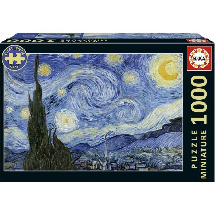Puzzle - Educa - Notte Stellata In Miniatura - 1000 Pezzi - 62,5 X 30 Cm - Dai 12 Anni
