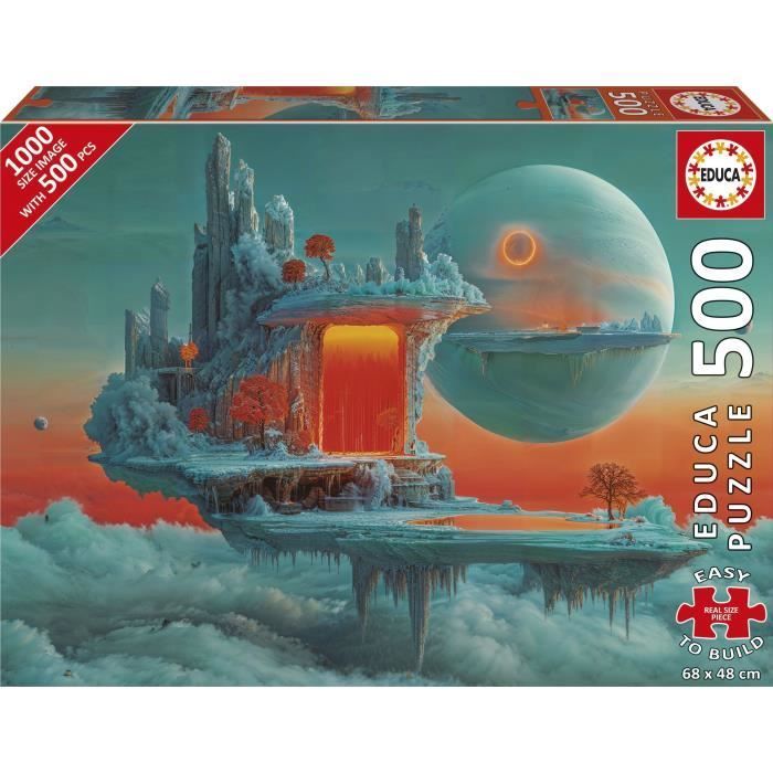 Puzzle - Educa - Pianeta Di Fuoco E Ghiaccio - 500 Pezzi - 68x48 Cm - Dai 10 Anni